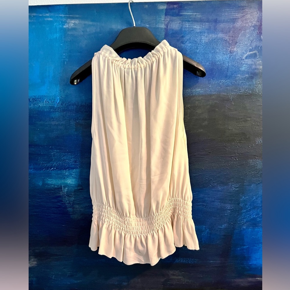 Theory Ivory Silk Dessie Blouse - Picture 3 of 4
